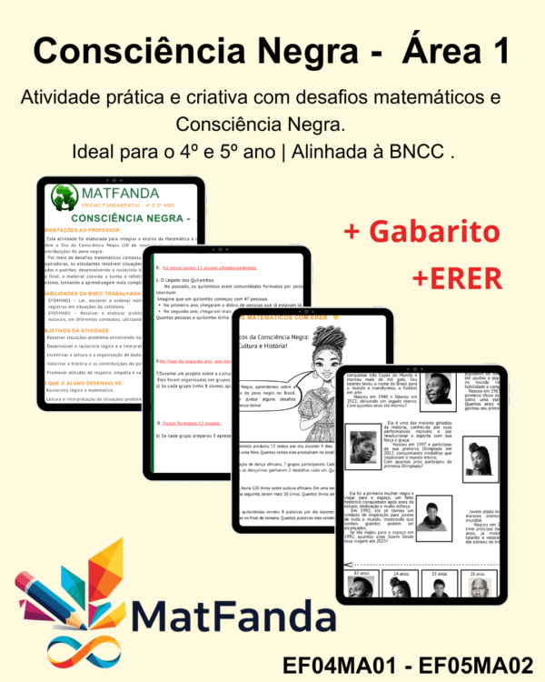 Consciência Negra –  Área 1 - 4º e 5º ano