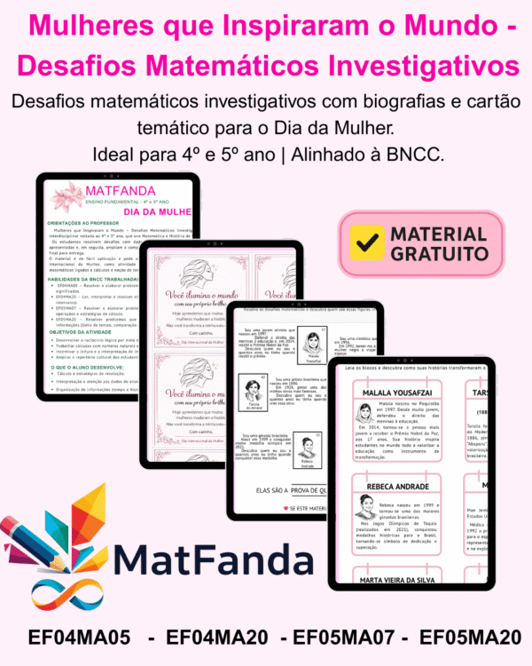 Mulheres que Inspiraram o Mundo - 4º/ 5º ANO